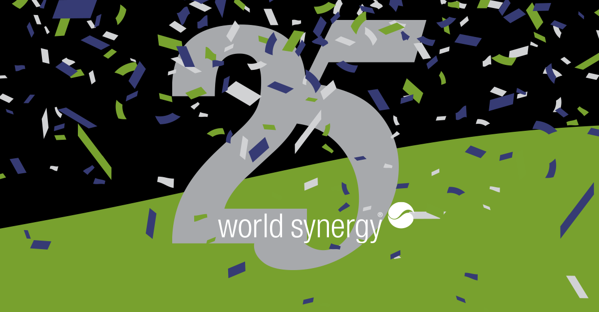 IT Consulting Company World Synergy With 25 and Confetti